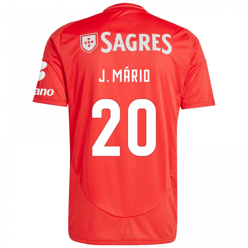 Kinderen João Mário #20 Rood Wit Thuisshirt Thuistenue 2024/25 T-Shirt