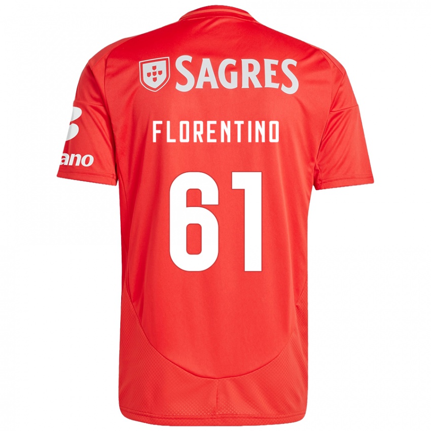 Kinderen Florentino #61 Rood Wit Thuisshirt Thuistenue 2024/25 T-Shirt