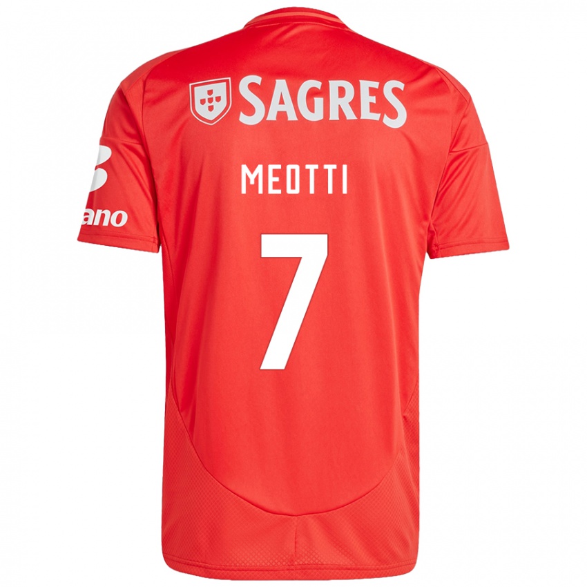 Kinderen Carlos Meotti #7 Rood Wit Thuisshirt Thuistenue 2024/25 T-Shirt