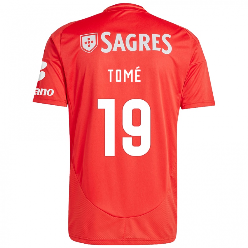 Kinderen Olivio Tomé #19 Rood Wit Thuisshirt Thuistenue 2024/25 T-Shirt