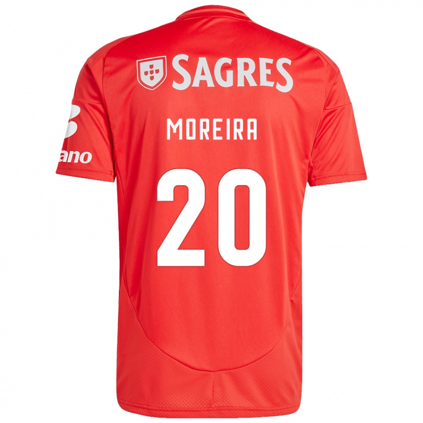 Kinderen André Moreira #20 Rood Wit Thuisshirt Thuistenue 2024/25 T-Shirt