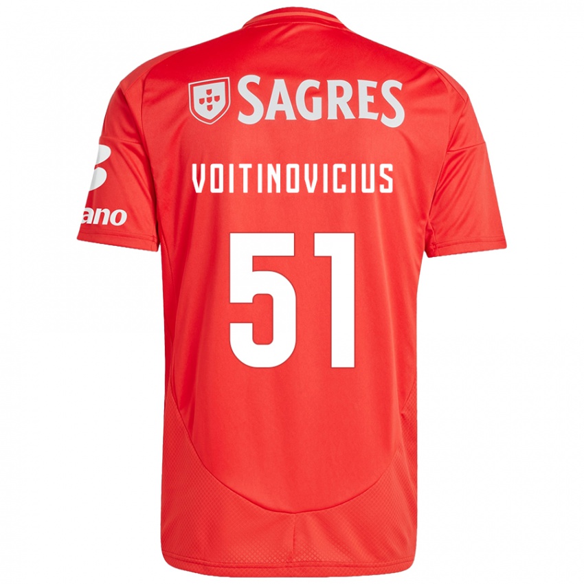 Kinderen Arnas Voitinovicius #51 Rood Wit Thuisshirt Thuistenue 2024/25 T-Shirt