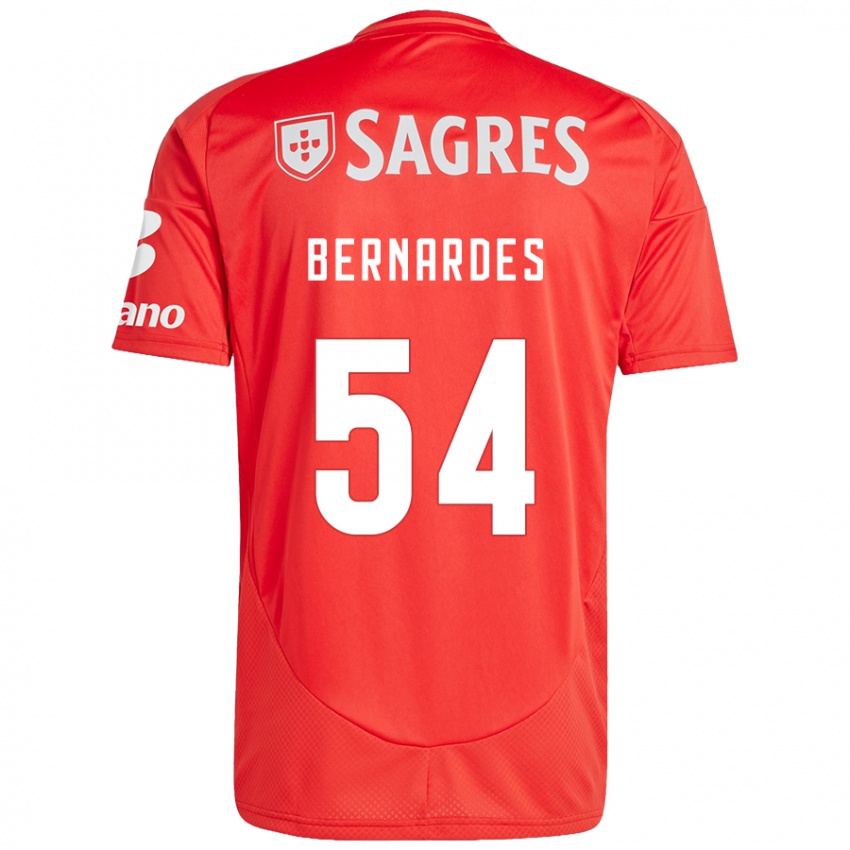 Kinderen Bernardes #54 Rood Wit Thuisshirt Thuistenue 2024/25 T-Shirt