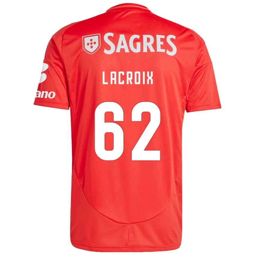 Kinderen Lenny Lacroix #62 Rood Wit Thuisshirt Thuistenue 2024/25 T-Shirt