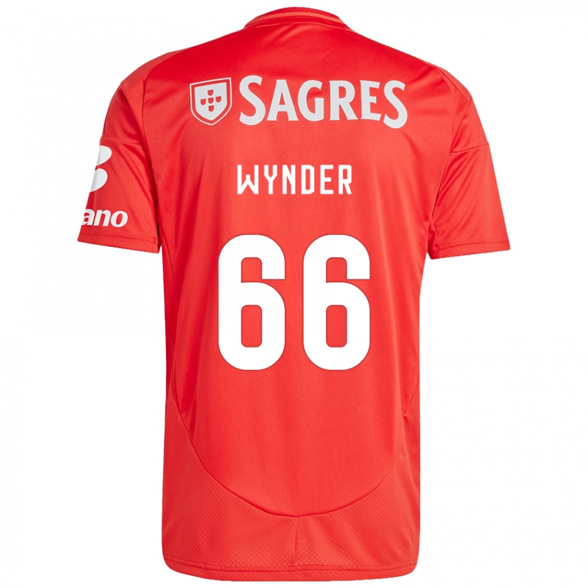 Kinderen Joshua Wynder #66 Rood Wit Thuisshirt Thuistenue 2024/25 T-Shirt