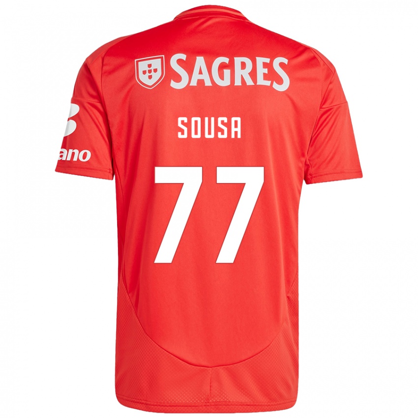 Kinderen Gerson Sousa #77 Rood Wit Thuisshirt Thuistenue 2024/25 T-Shirt