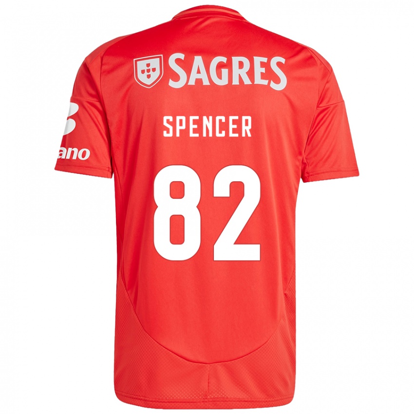 Kinderen Diogo Spencer #82 Rood Wit Thuisshirt Thuistenue 2024/25 T-Shirt