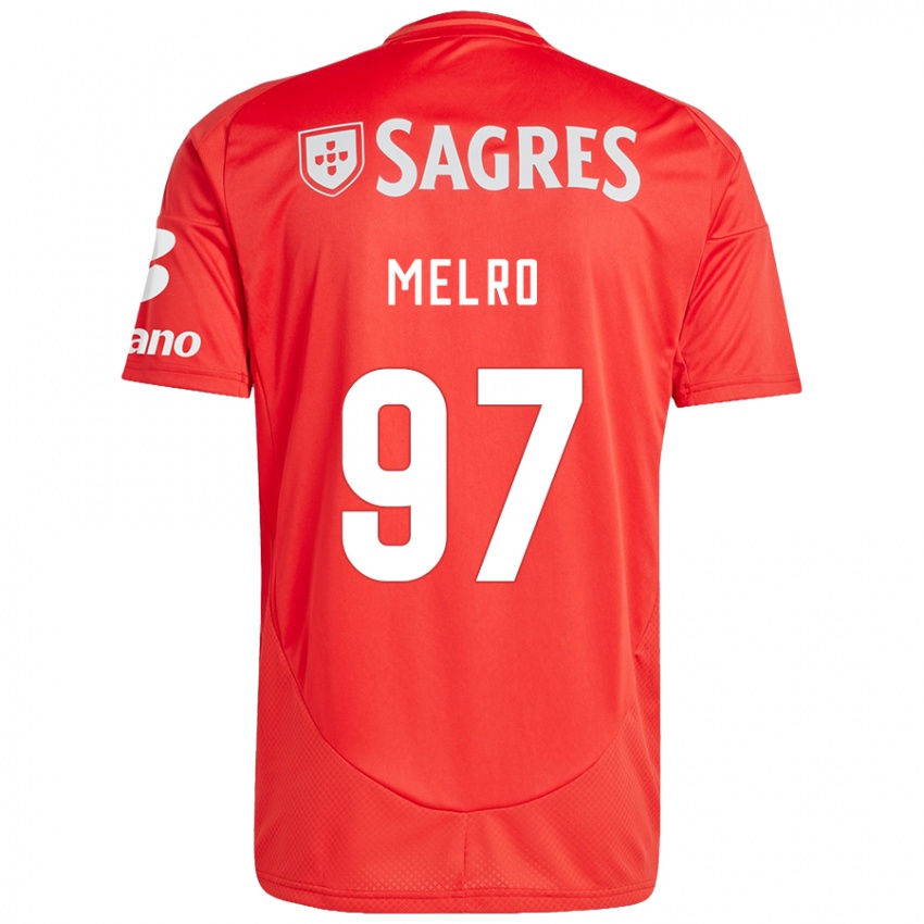 Kinderen José Melro #97 Rood Wit Thuisshirt Thuistenue 2024/25 T-Shirt