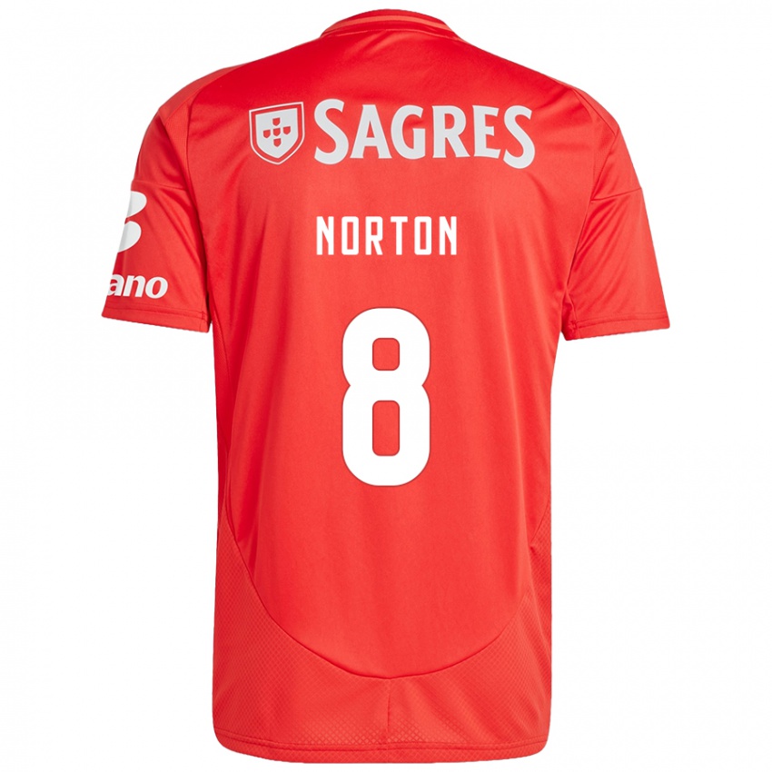 Kinderen Andreia Norton #8 Rood Wit Thuisshirt Thuistenue 2024/25 T-Shirt