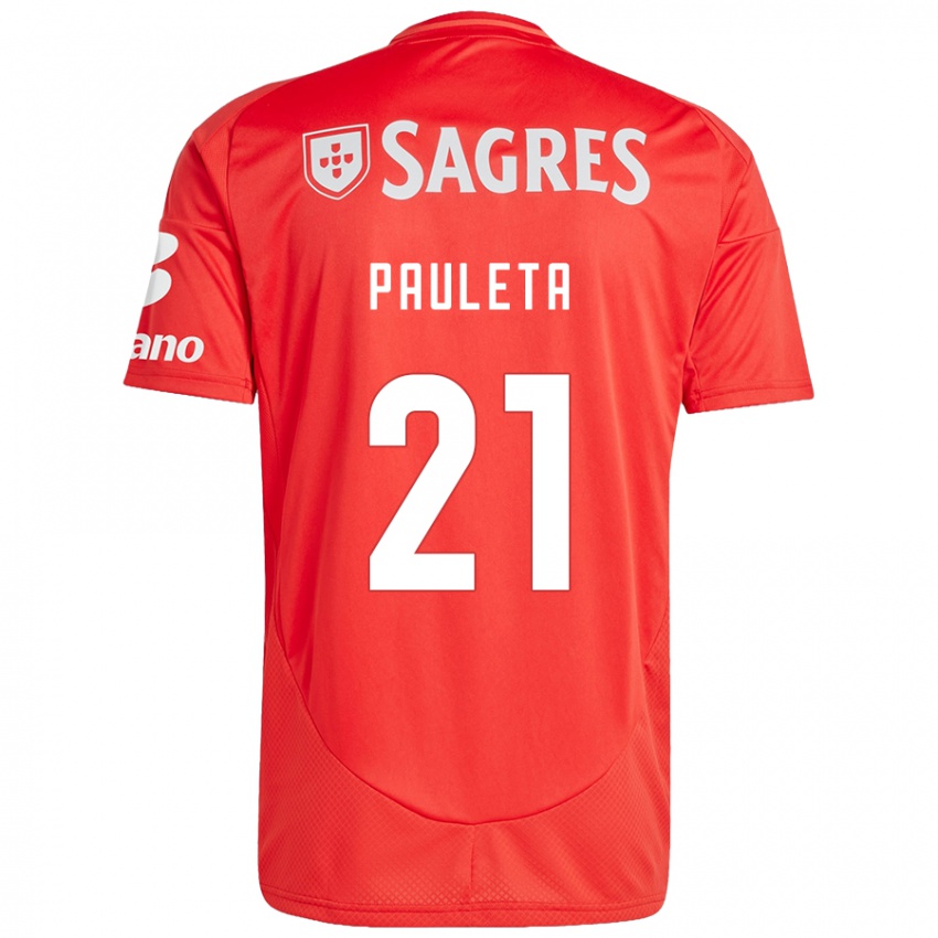 Kinderen Pauleta #21 Rood Wit Thuisshirt Thuistenue 2024/25 T-Shirt