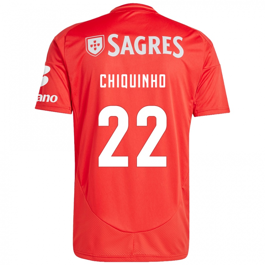 Kinderen Chiquinho #22 Rood Wit Thuisshirt Thuistenue 2024/25 T-Shirt