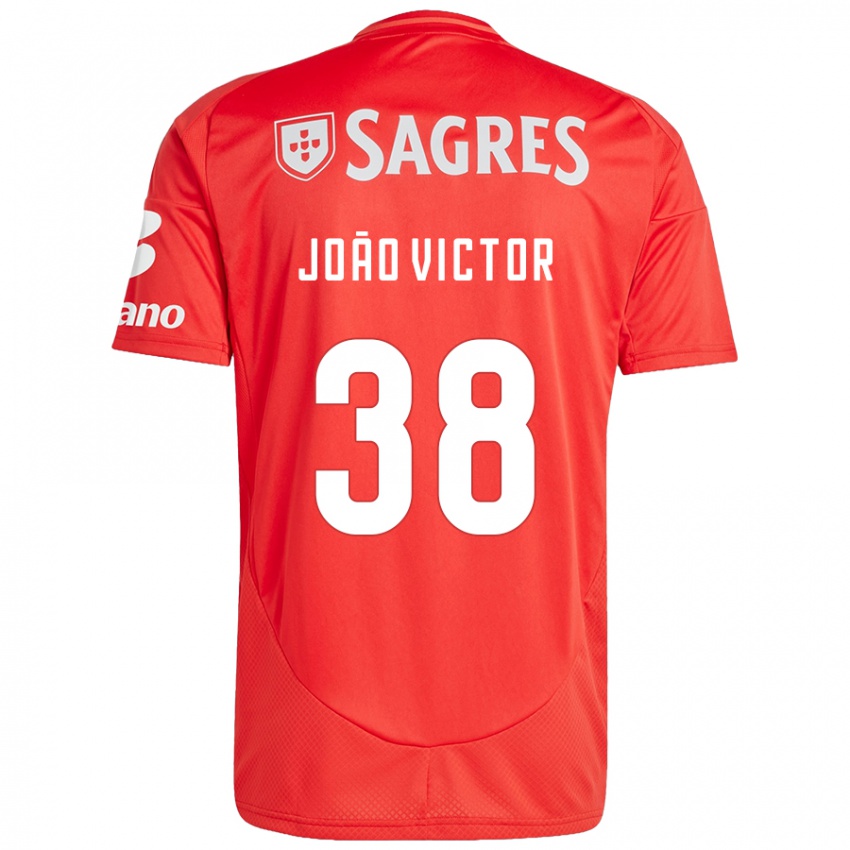 Kinderen Joao Victor #38 Rood Wit Thuisshirt Thuistenue 2024/25 T-Shirt