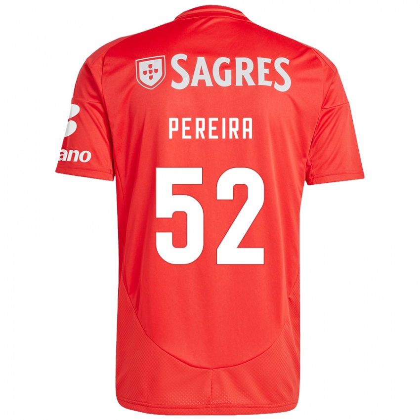 Kinderen Henrique Pereira #52 Rood Wit Thuisshirt Thuistenue 2024/25 T-Shirt