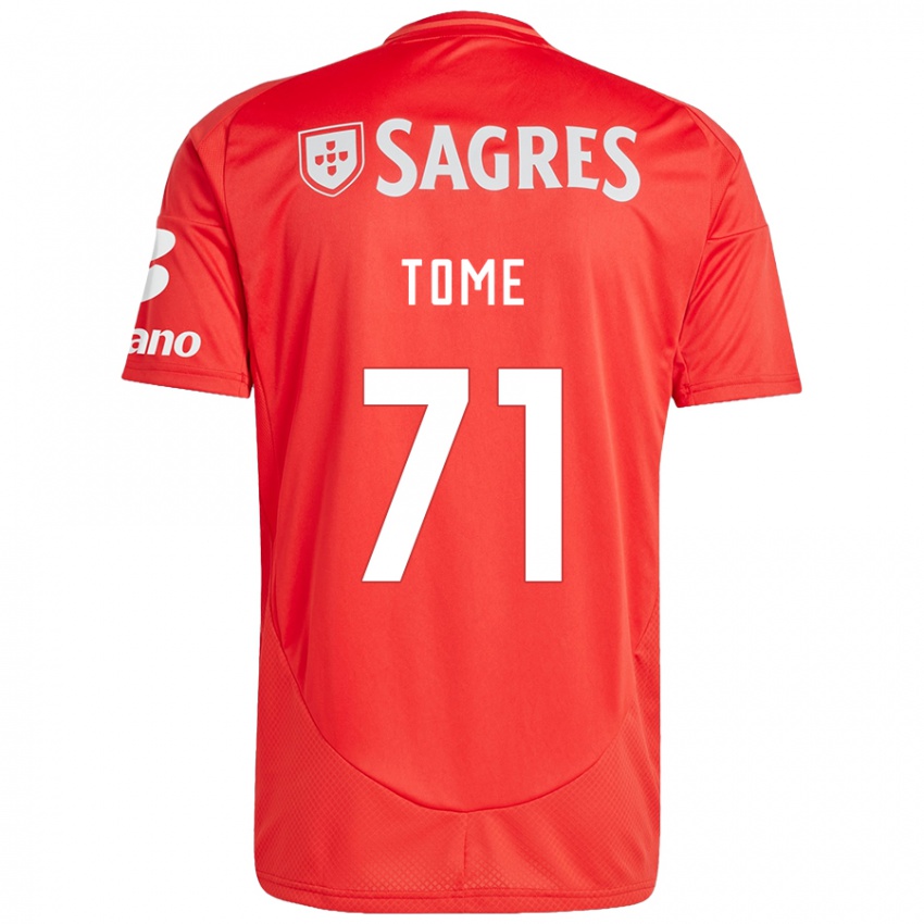 Kinderen João Tomé #71 Rood Wit Thuisshirt Thuistenue 2024/25 T-Shirt