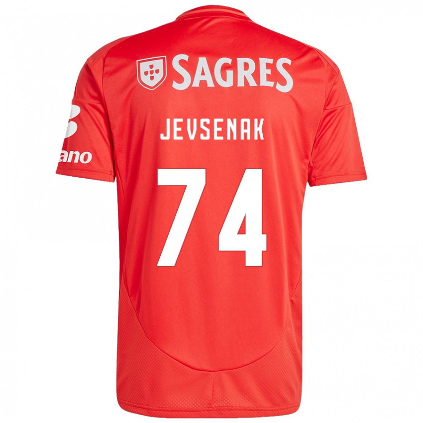 Kinderen Zan Jevsenak #74 Rood Wit Thuisshirt Thuistenue 2024/25 T-Shirt