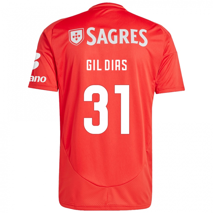 Kinderen Gil Dias #31 Rood Wit Thuisshirt Thuistenue 2024/25 T-Shirt