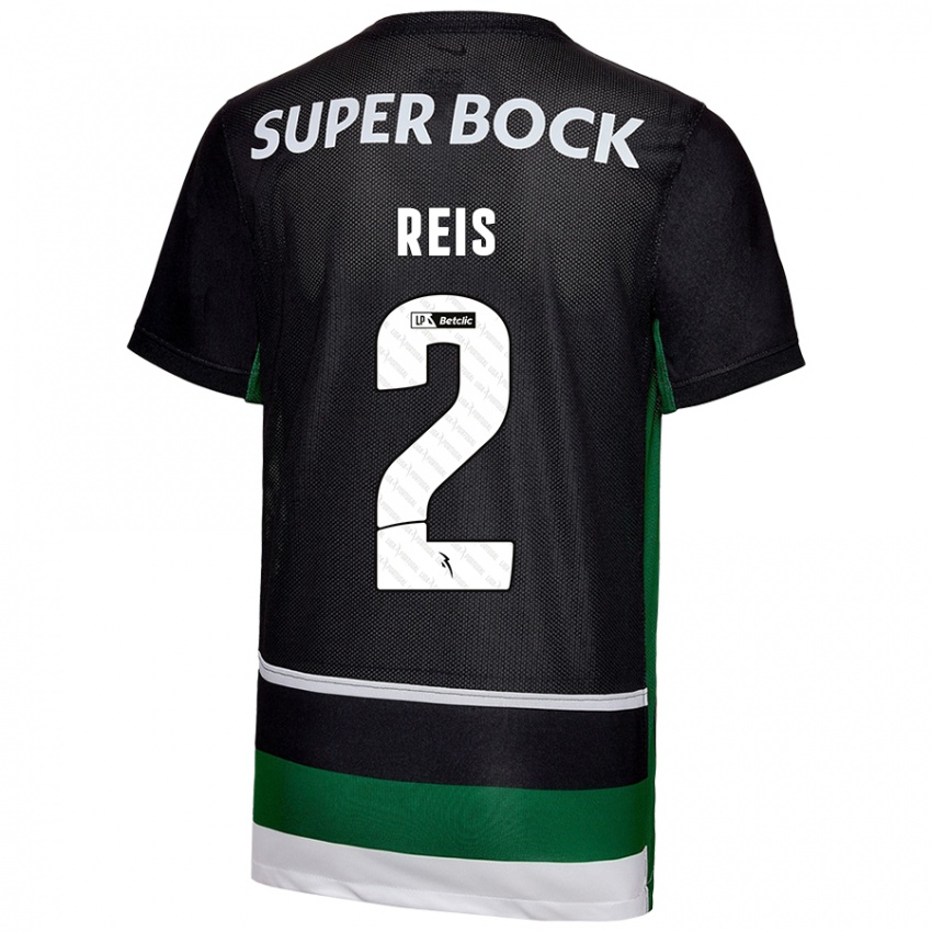 Kinderen Matheus Reis #2 Zwart Wit Groen Thuisshirt Thuistenue 2024/25 T-Shirt