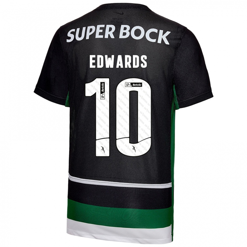 Kinderen Marcus Edwards #10 Zwart Wit Groen Thuisshirt Thuistenue 2024/25 T-Shirt