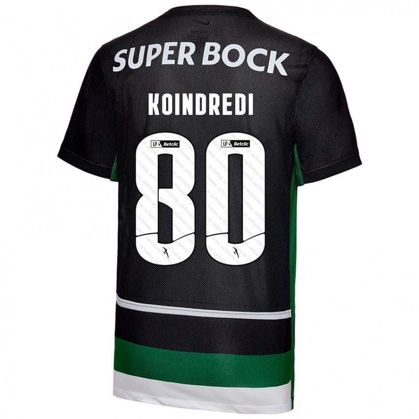 Kinderen Koba Koindredi #80 Zwart Wit Groen Thuisshirt Thuistenue 2024/25 T-Shirt