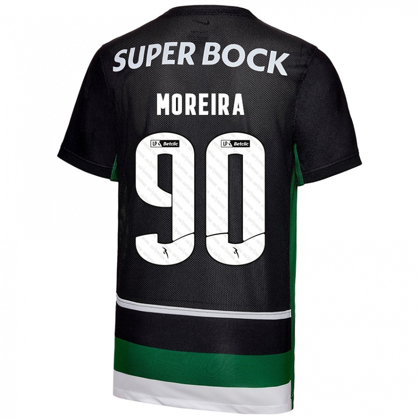 Kinderen Afonso Moreira #90 Zwart Wit Groen Thuisshirt Thuistenue 2024/25 T-Shirt