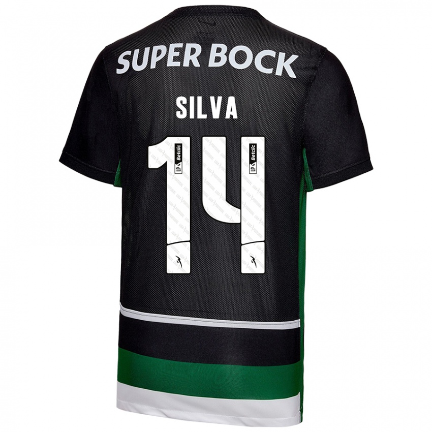 Kinderen Guilherme Silva #14 Zwart Wit Groen Thuisshirt Thuistenue 2024/25 T-Shirt