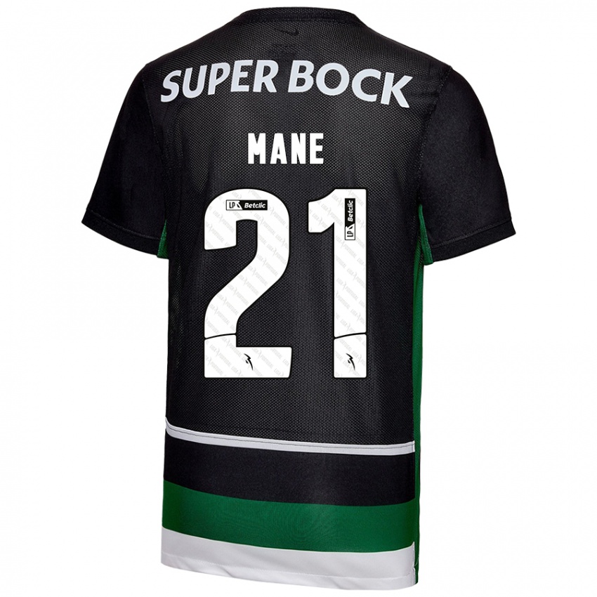 Kinderen Isnaba Mané #21 Zwart Wit Groen Thuisshirt Thuistenue 2024/25 T-Shirt