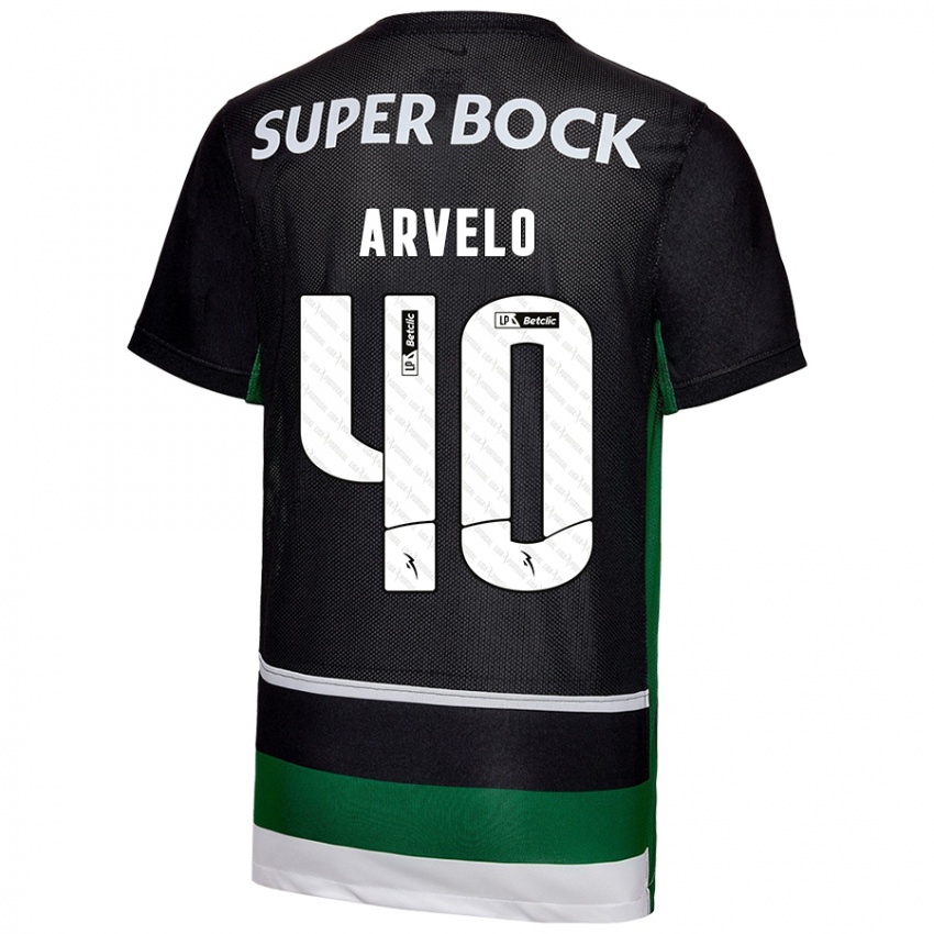 Kinderen Adam Arvelo #40 Zwart Wit Groen Thuisshirt Thuistenue 2024/25 T-Shirt