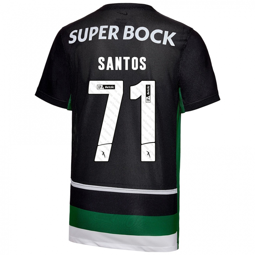 Kinderen Denilson Santos #71 Zwart Wit Groen Thuisshirt Thuistenue 2024/25 T-Shirt