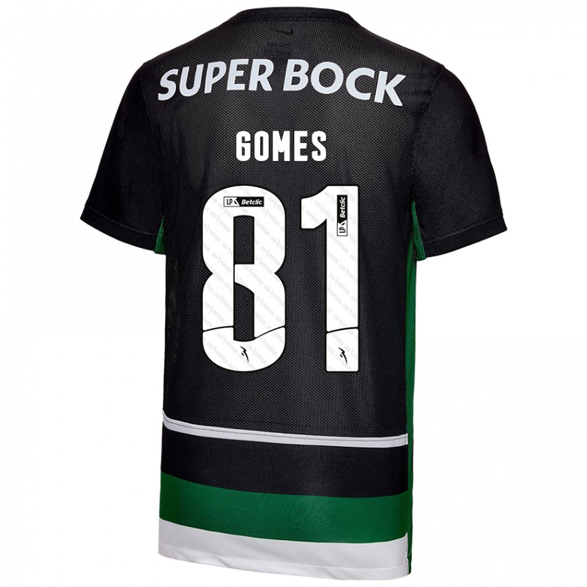 Kinderen Salvador Gomes #81 Zwart Wit Groen Thuisshirt Thuistenue 2024/25 T-Shirt