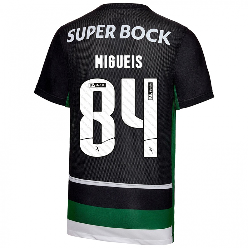 Kinderen Pedro Miguéis #84 Zwart Wit Groen Thuisshirt Thuistenue 2024/25 T-Shirt