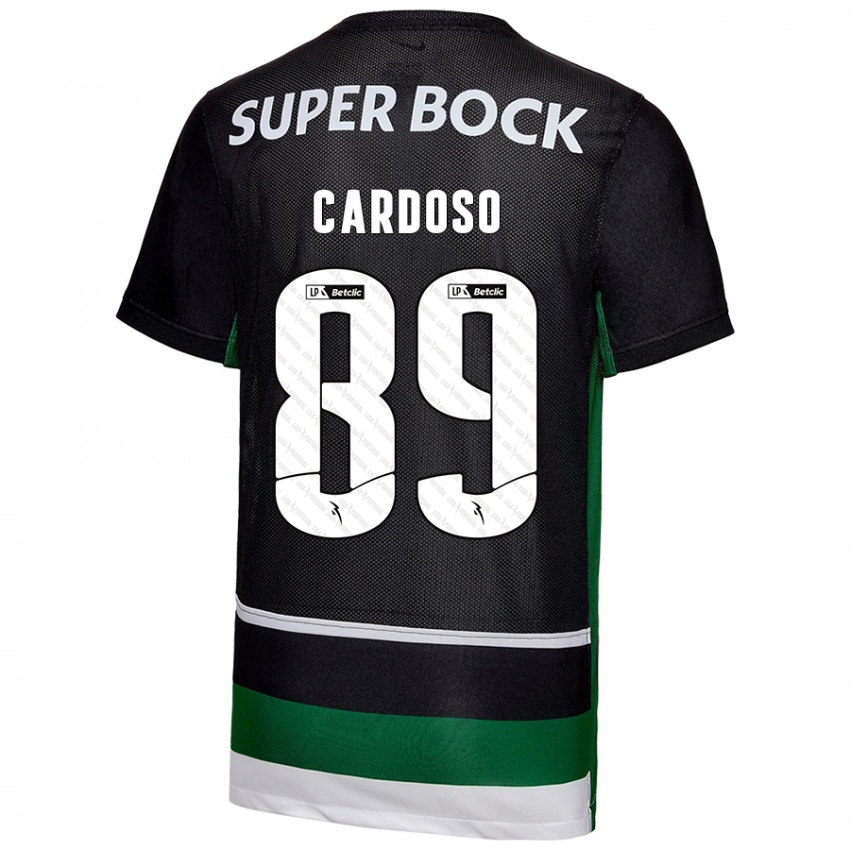 Kinderen Nilton Cardoso #89 Zwart Wit Groen Thuisshirt Thuistenue 2024/25 T-Shirt