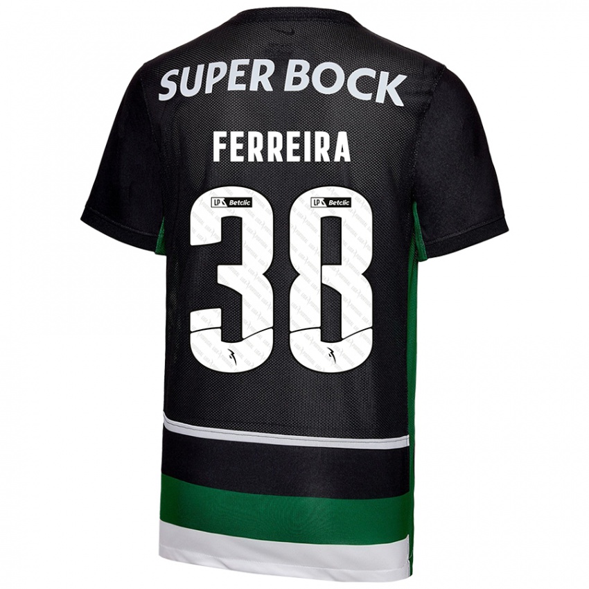 Kinderen Marta Ferreira #38 Zwart Wit Groen Thuisshirt Thuistenue 2024/25 T-Shirt