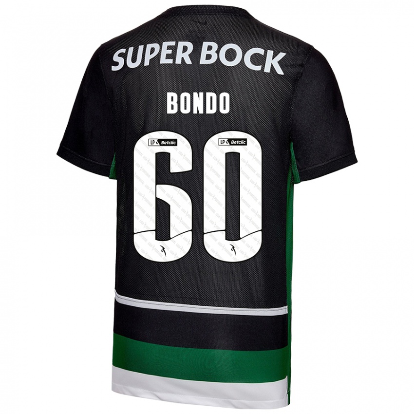 Kinderen Pedro Bondo #60 Zwart Wit Groen Thuisshirt Thuistenue 2024/25 T-Shirt