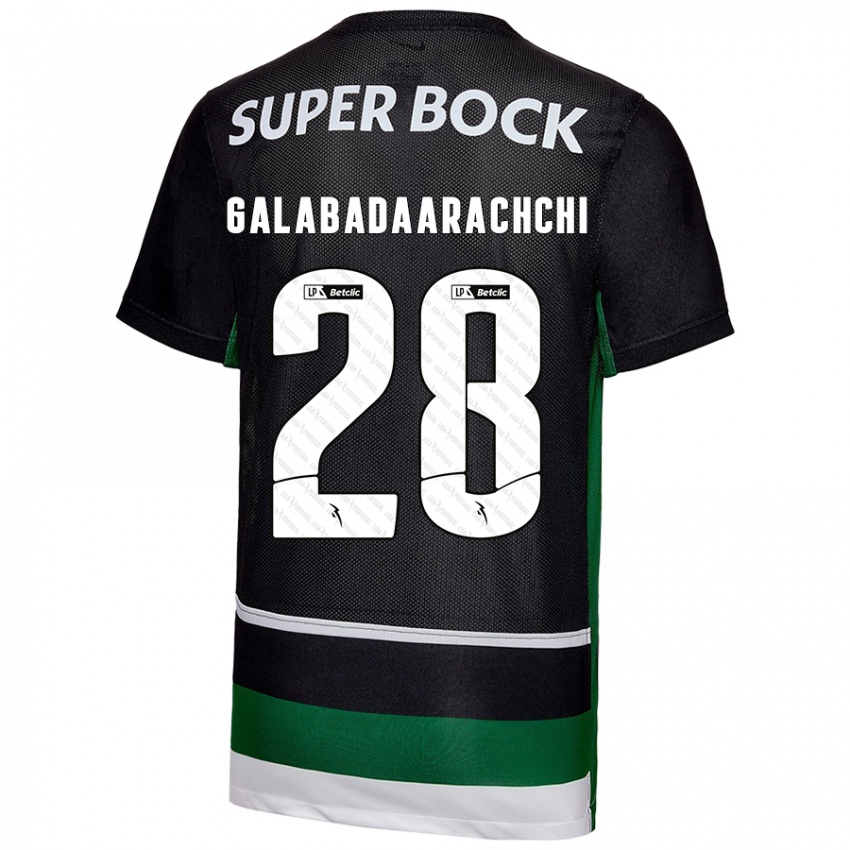 Kinderen Jacinta Galabadaarachchi #28 Zwart Wit Groen Thuisshirt Thuistenue 2024/25 T-Shirt