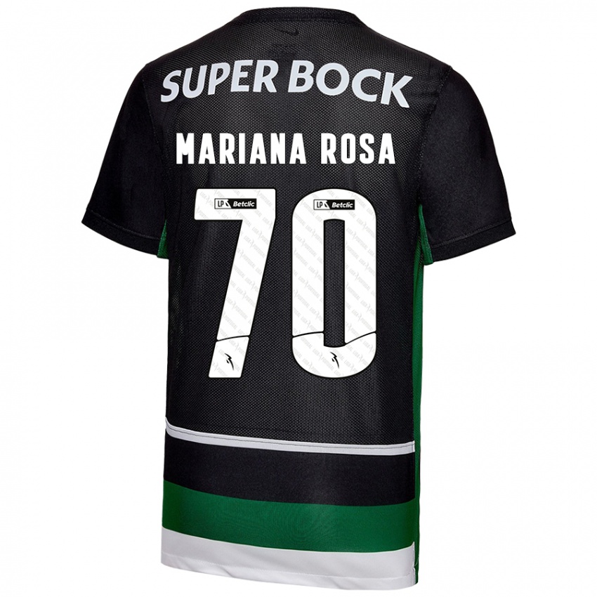 Kinderen Mariana Silva Pinto Vilaça Da Rosa #70 Zwart Wit Groen Thuisshirt Thuistenue 2024/25 T-Shirt