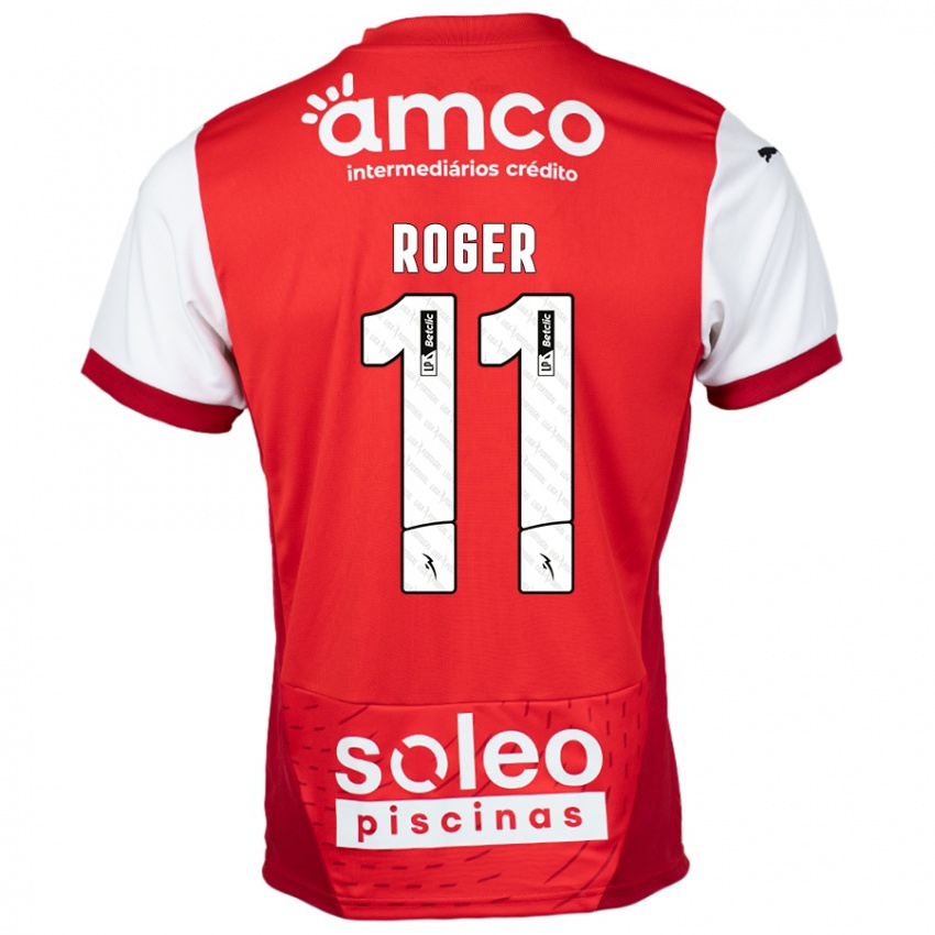 Kinderen Roger #11 Rood Wit Thuisshirt Thuistenue 2024/25 T-Shirt