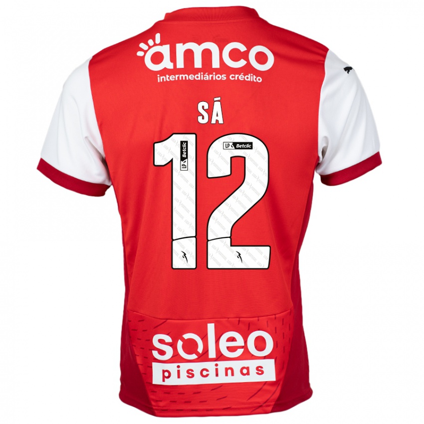 Kinderen Tiago Sá #12 Rood Wit Thuisshirt Thuistenue 2024/25 T-Shirt