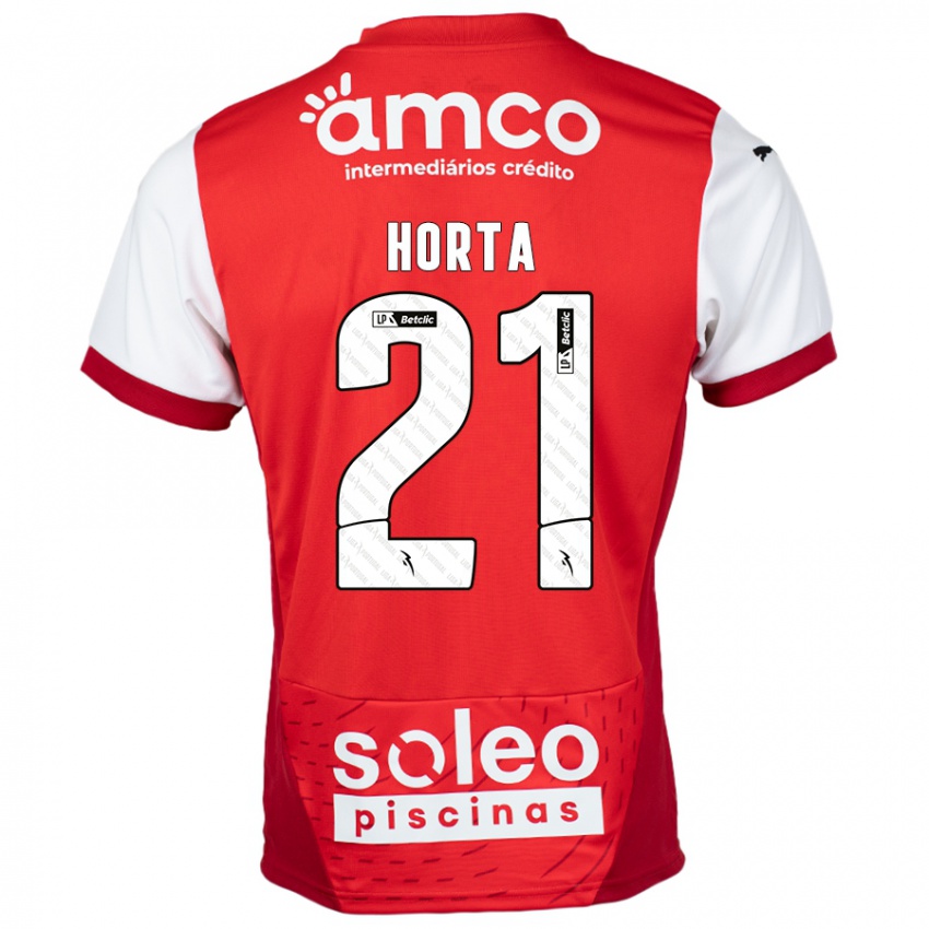 Kinderen Ricardo Horta #21 Rood Wit Thuisshirt Thuistenue 2024/25 T-Shirt