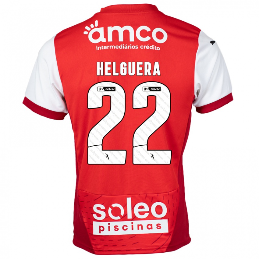 Kinderen Thiago Helguera #22 Rood Wit Thuisshirt Thuistenue 2024/25 T-Shirt