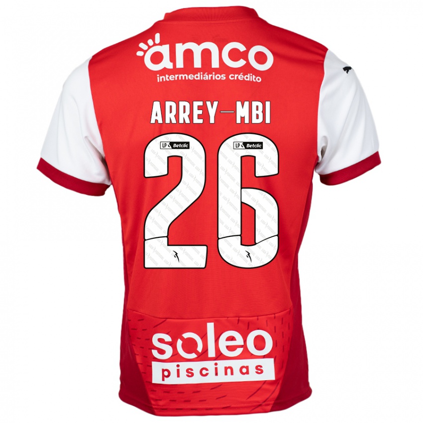 Kinderen Bright Arrey-Mbi #26 Rood Wit Thuisshirt Thuistenue 2024/25 T-Shirt