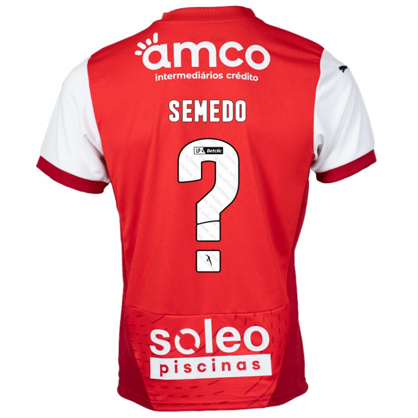 Kinderen Nuno Semedo #0 Rood Wit Thuisshirt Thuistenue 2024/25 T-Shirt