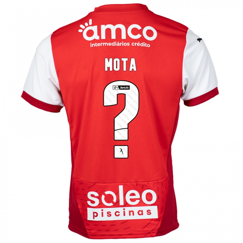 Kinderen Edgar Mota #0 Rood Wit Thuisshirt Thuistenue 2024/25 T-Shirt