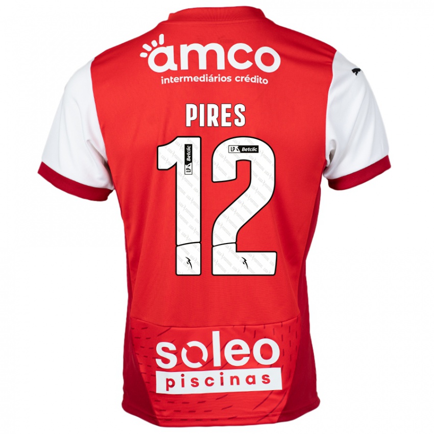 Kinderen Hugo Pires #12 Rood Wit Thuisshirt Thuistenue 2024/25 T-Shirt