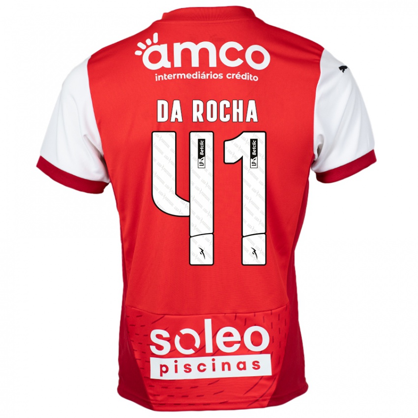 Kinderen Yanis Da Rocha #41 Rood Wit Thuisshirt Thuistenue 2024/25 T-Shirt