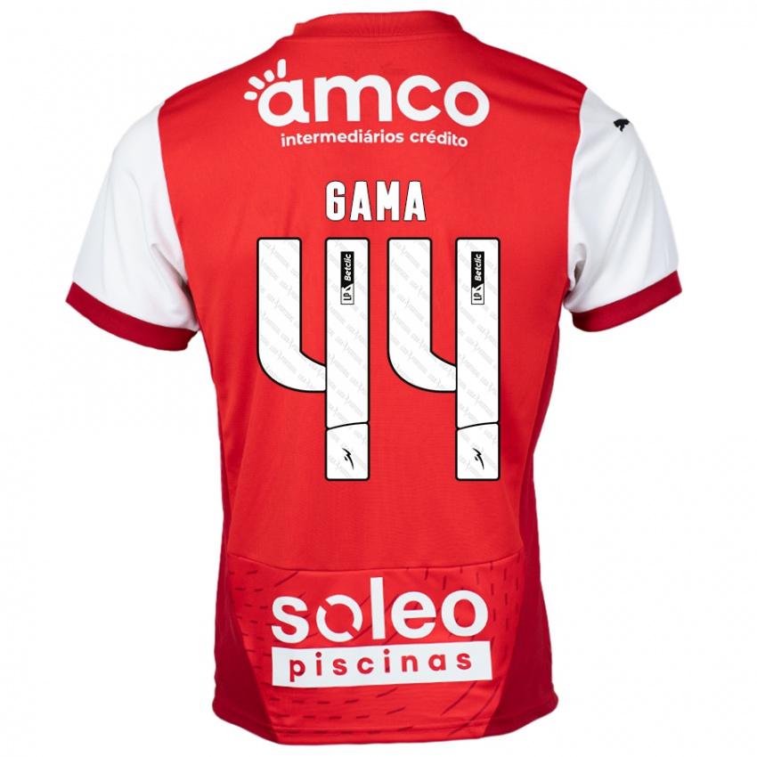 Kinderen Dinis Gama #44 Rood Wit Thuisshirt Thuistenue 2024/25 T-Shirt