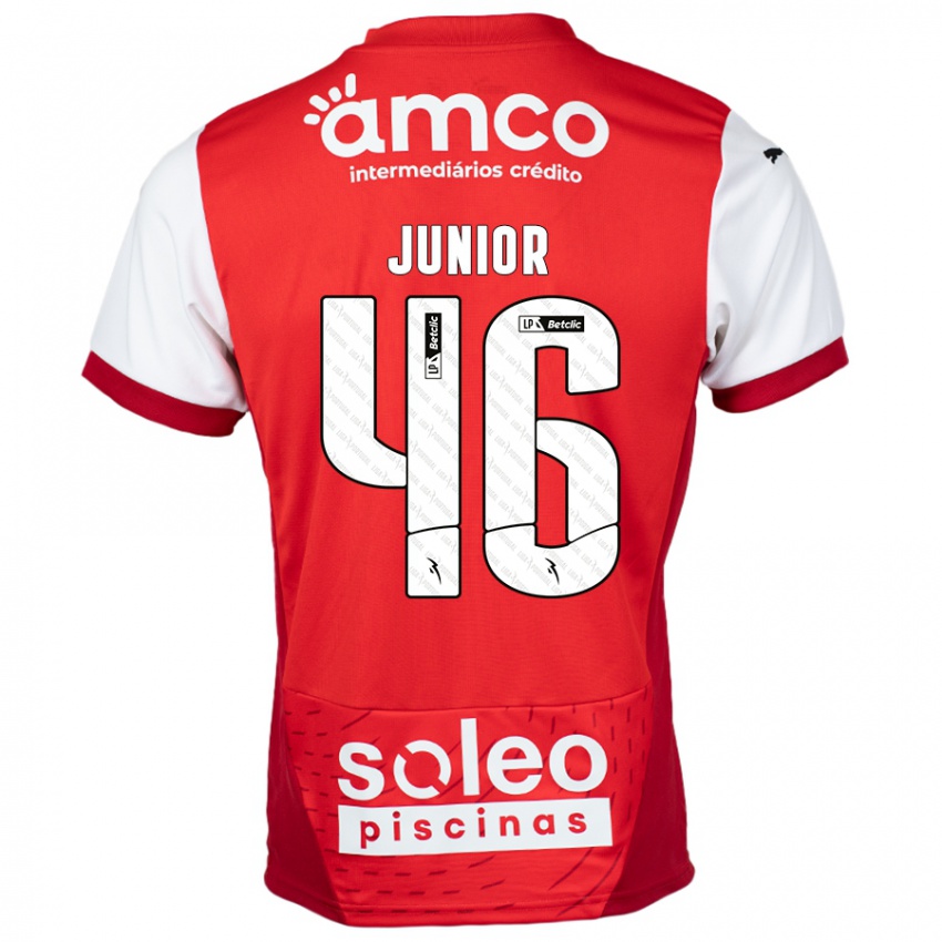 Kinderen Mário Junior #46 Rood Wit Thuisshirt Thuistenue 2024/25 T-Shirt