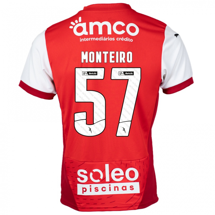 Kinderen Jordan Monteiro #57 Rood Wit Thuisshirt Thuistenue 2024/25 T-Shirt