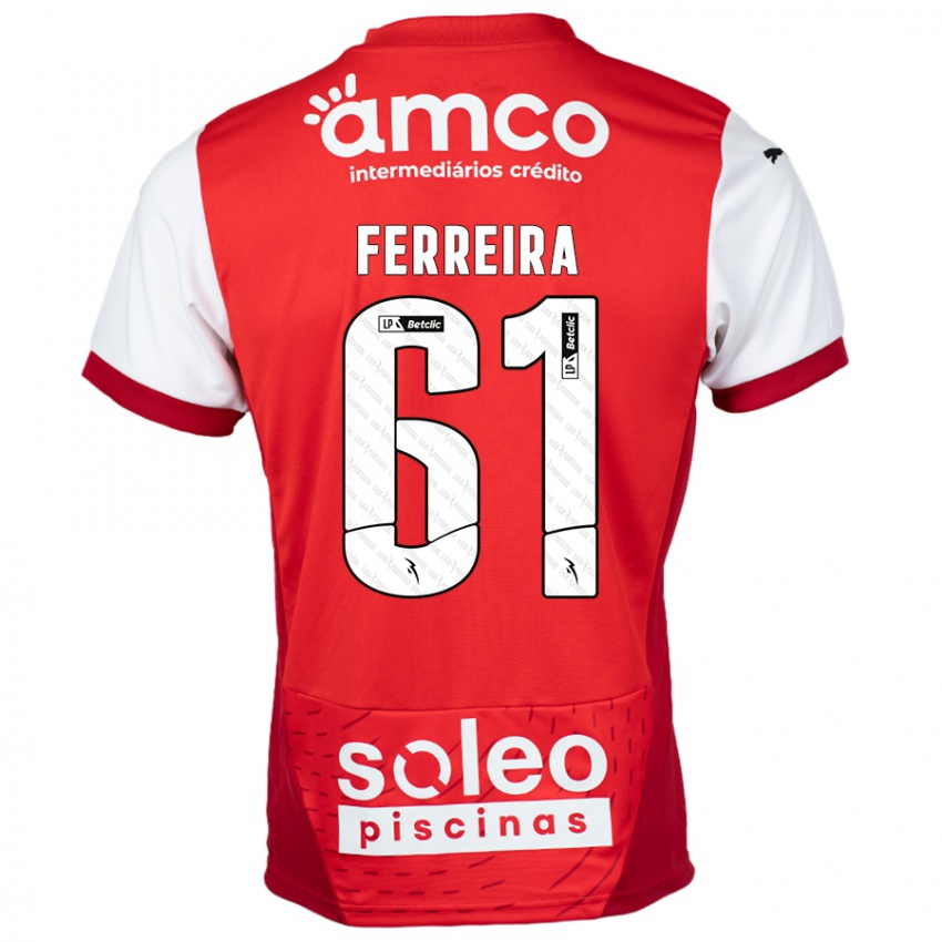 Kinderen Tiago Ferreira #61 Rood Wit Thuisshirt Thuistenue 2024/25 T-Shirt