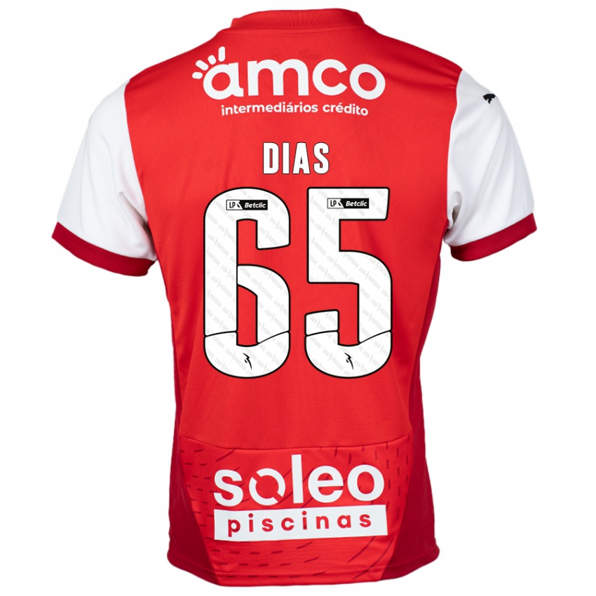 Kinderen Leandro Dias #65 Rood Wit Thuisshirt Thuistenue 2024/25 T-Shirt