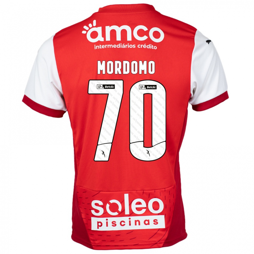 Kinderen Mordomo #70 Rood Wit Thuisshirt Thuistenue 2024/25 T-Shirt